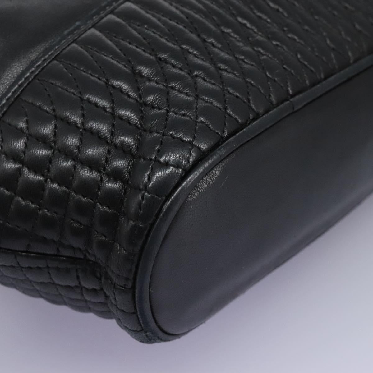 Bally Vintage Handbag Quilted Leather, Black, Leather, Handbag