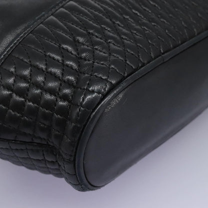 Bally Vintage Handbag Quilted Leather, Black, Leather, Handbag