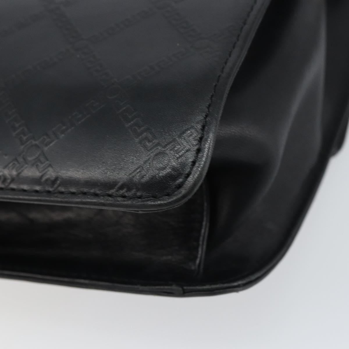 Versace Vintage Handbag Leather, BLACK, LEATHER, Handbag