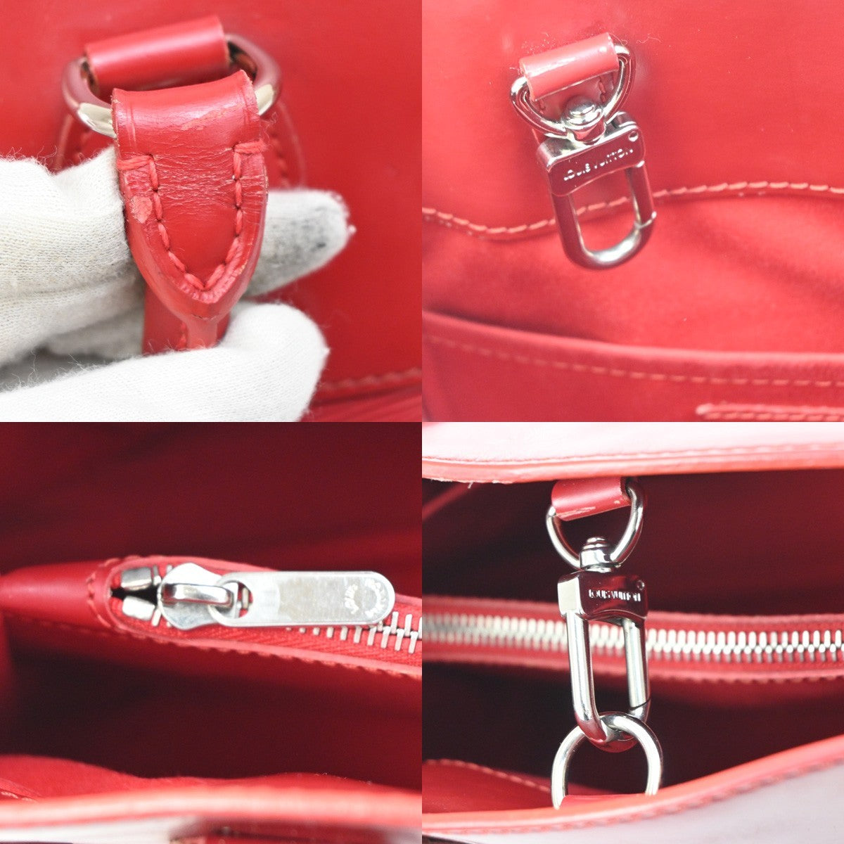 Louis Vuitton Passy Tote Epi Leather, RED, LEATHER, Tote bag