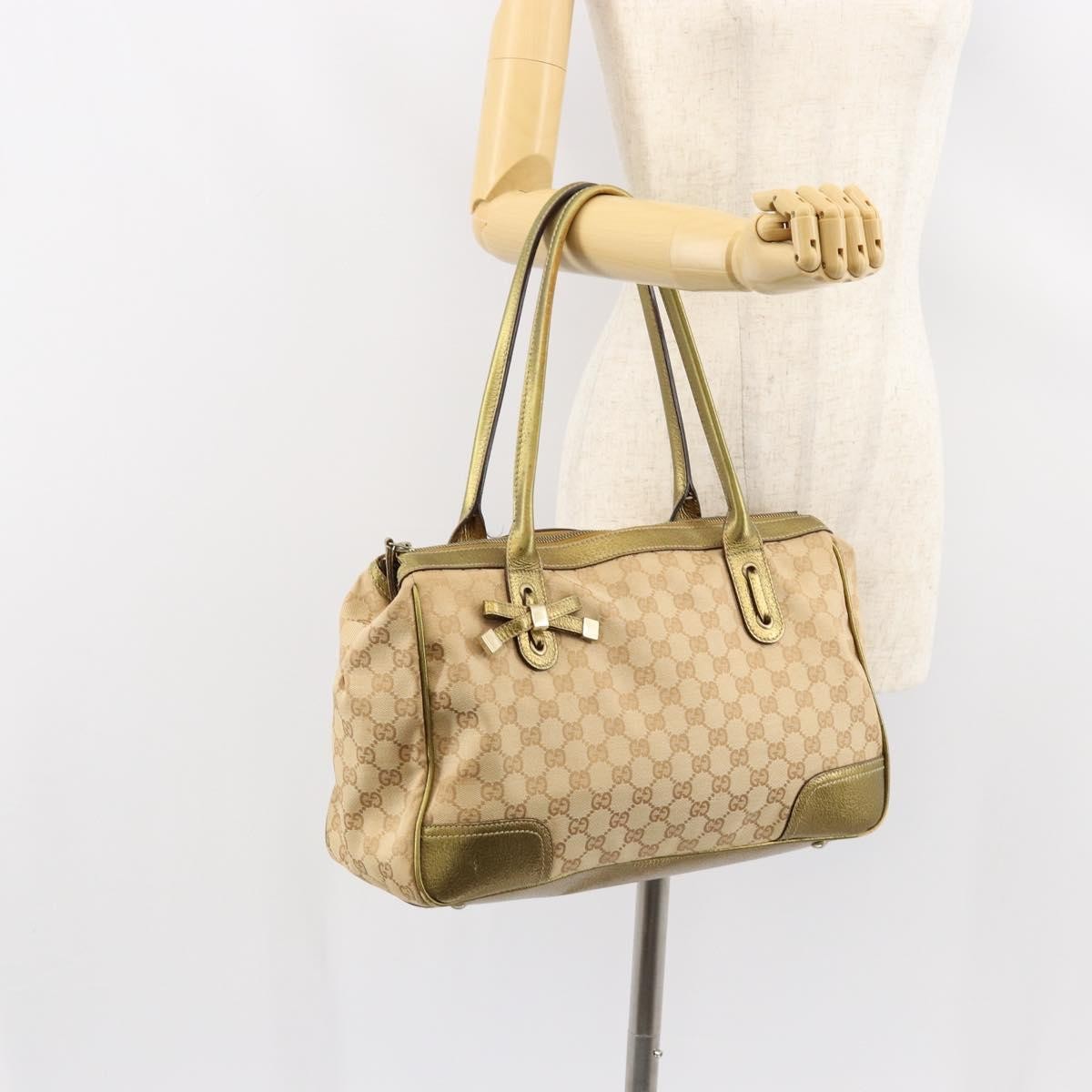 Gucci Princy Zip Tote GG Canvas, BEIGE, CANVAS, Shoulder bag
