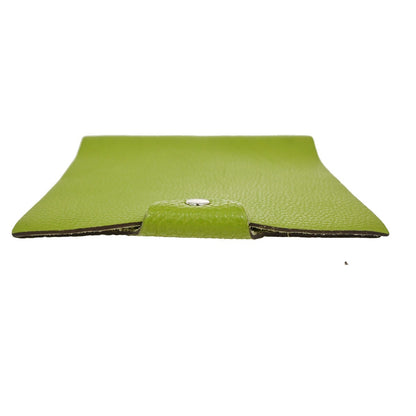 Hermes Ulysse Agenda Cover Leather, Green, Leather, Wallet