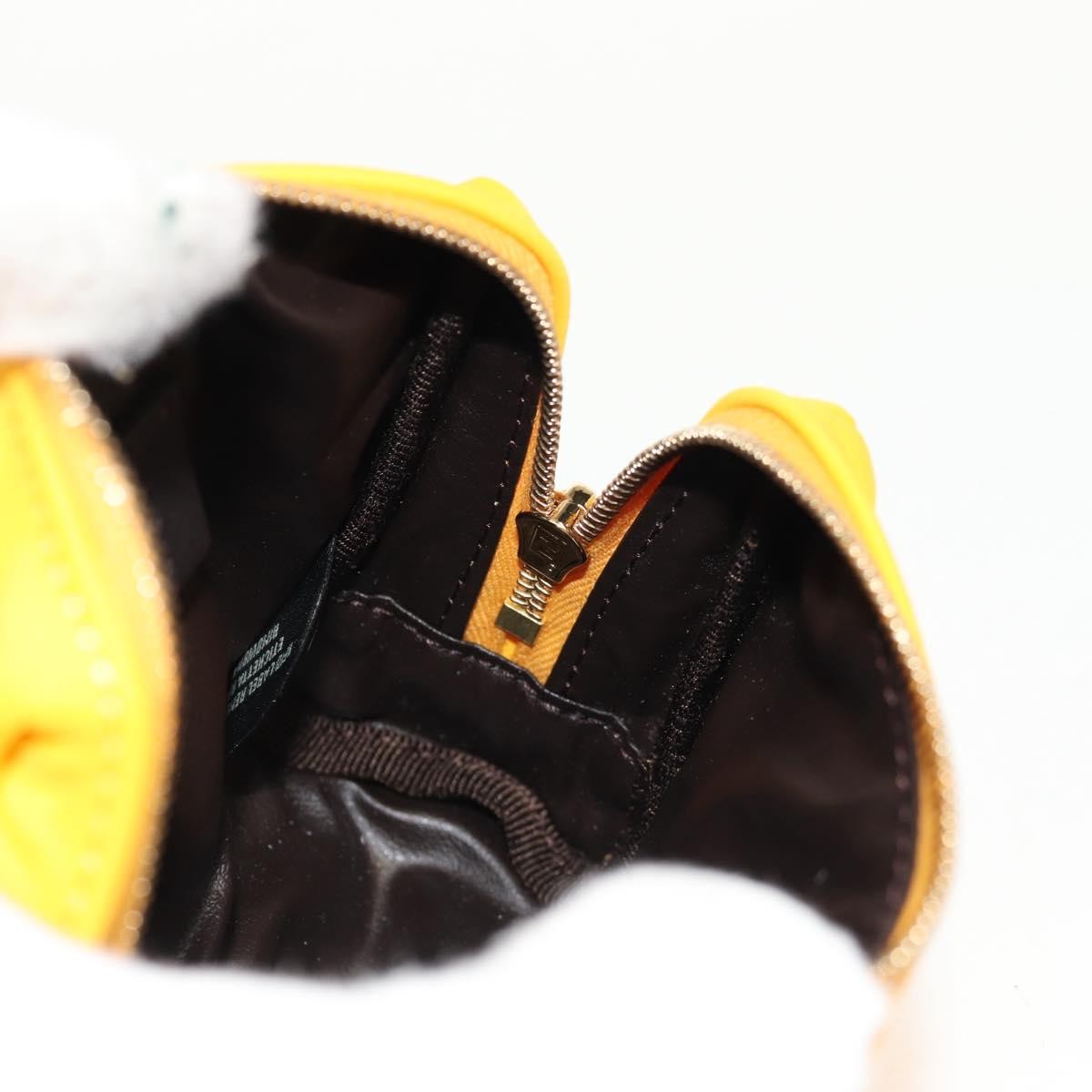 Fendi FF Logo Pouch Nylon, GOLD, NYLON, Clutche & pouche