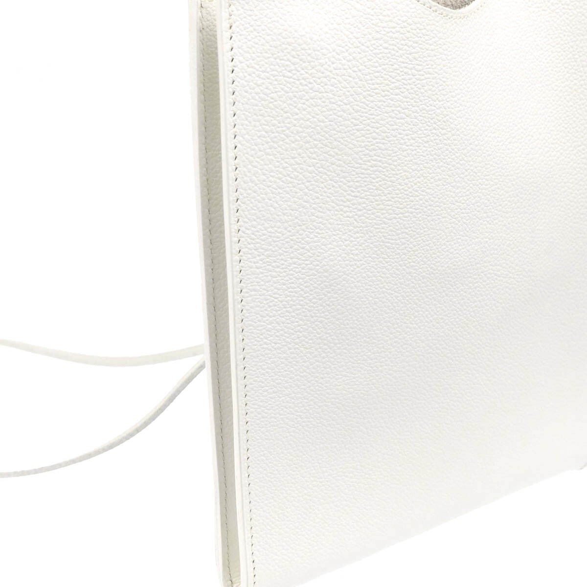 Hermes Onimaitou Handbag Leather, WHITE, LEATHER, Shoulder bag