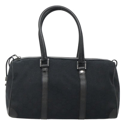 Gucci Vintage Zip Boston Bag GG Canvas, BLACK, CANVAS, Handbag