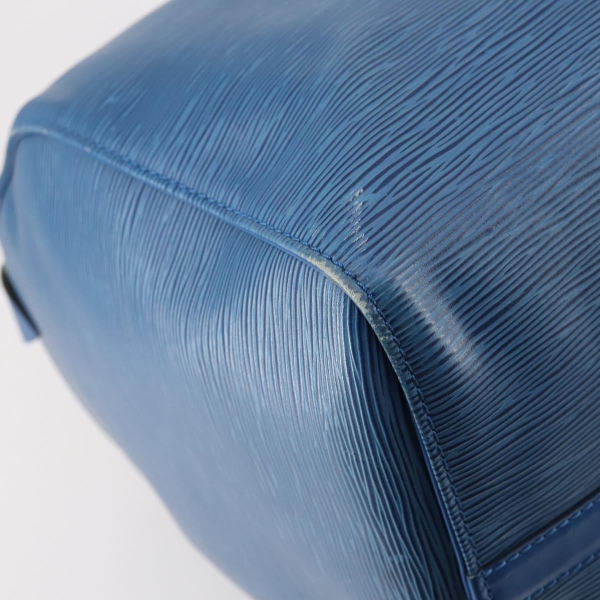 Louis Vuitton Keepall Bag Epi Leather, BLUE, LEATHER, Travel bag