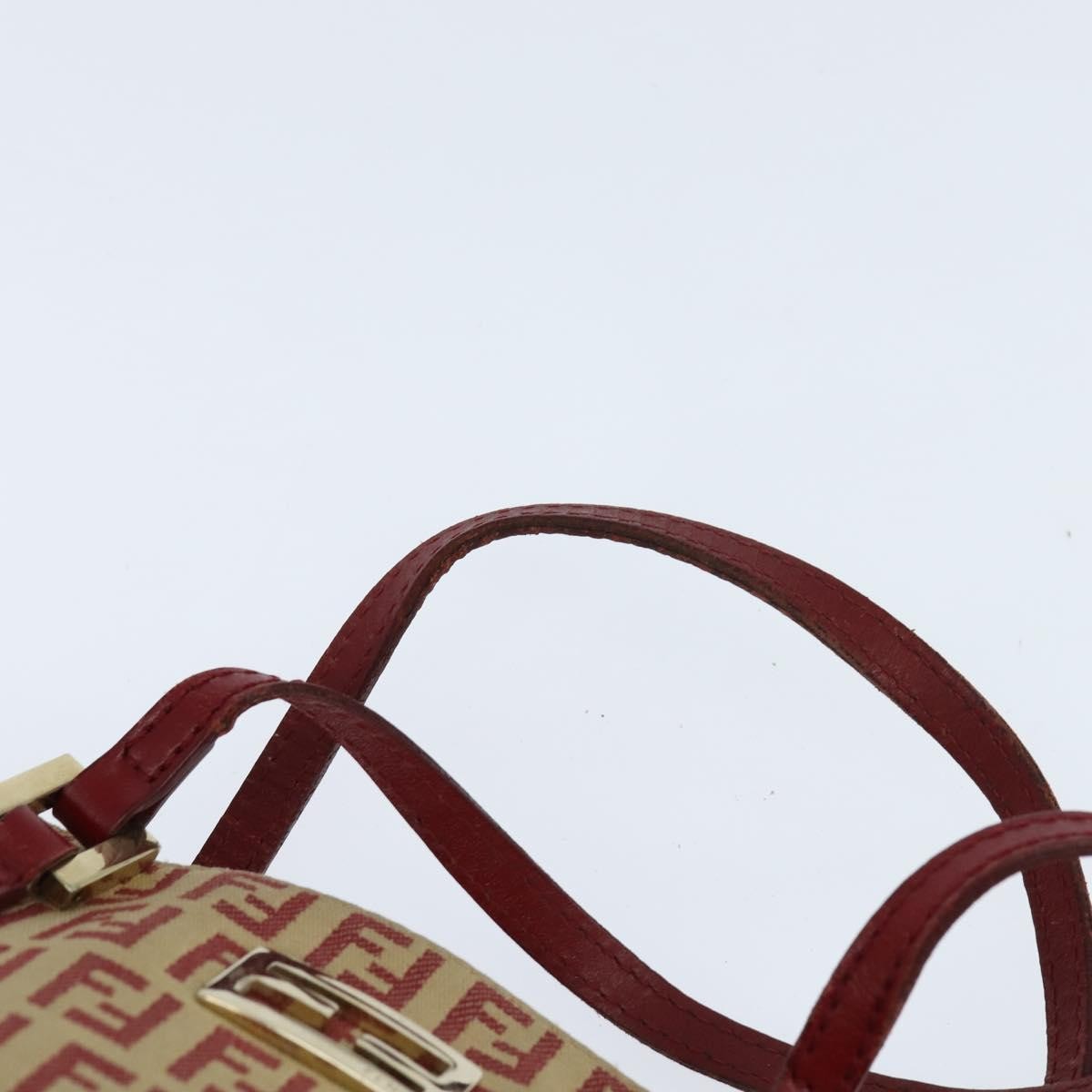 Fendi Vintage Shopping Tote Zucchino Canvas, RED, CANVAS, Handbag