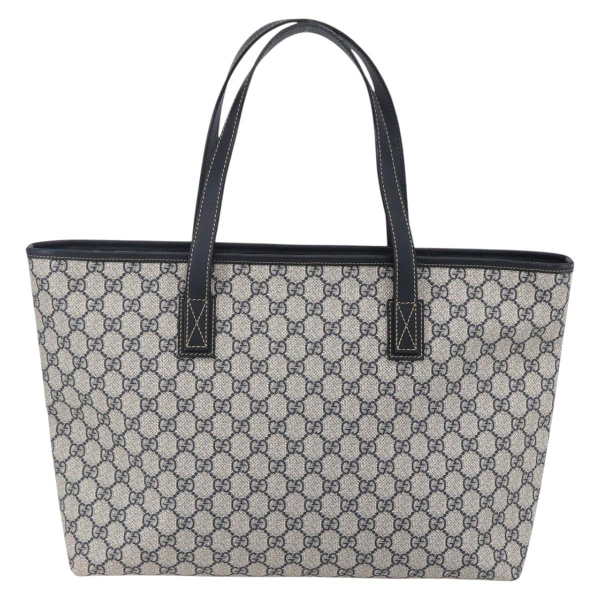 Gucci Open Tote GG Canvas, NAVY, CANVAS, Tote bag