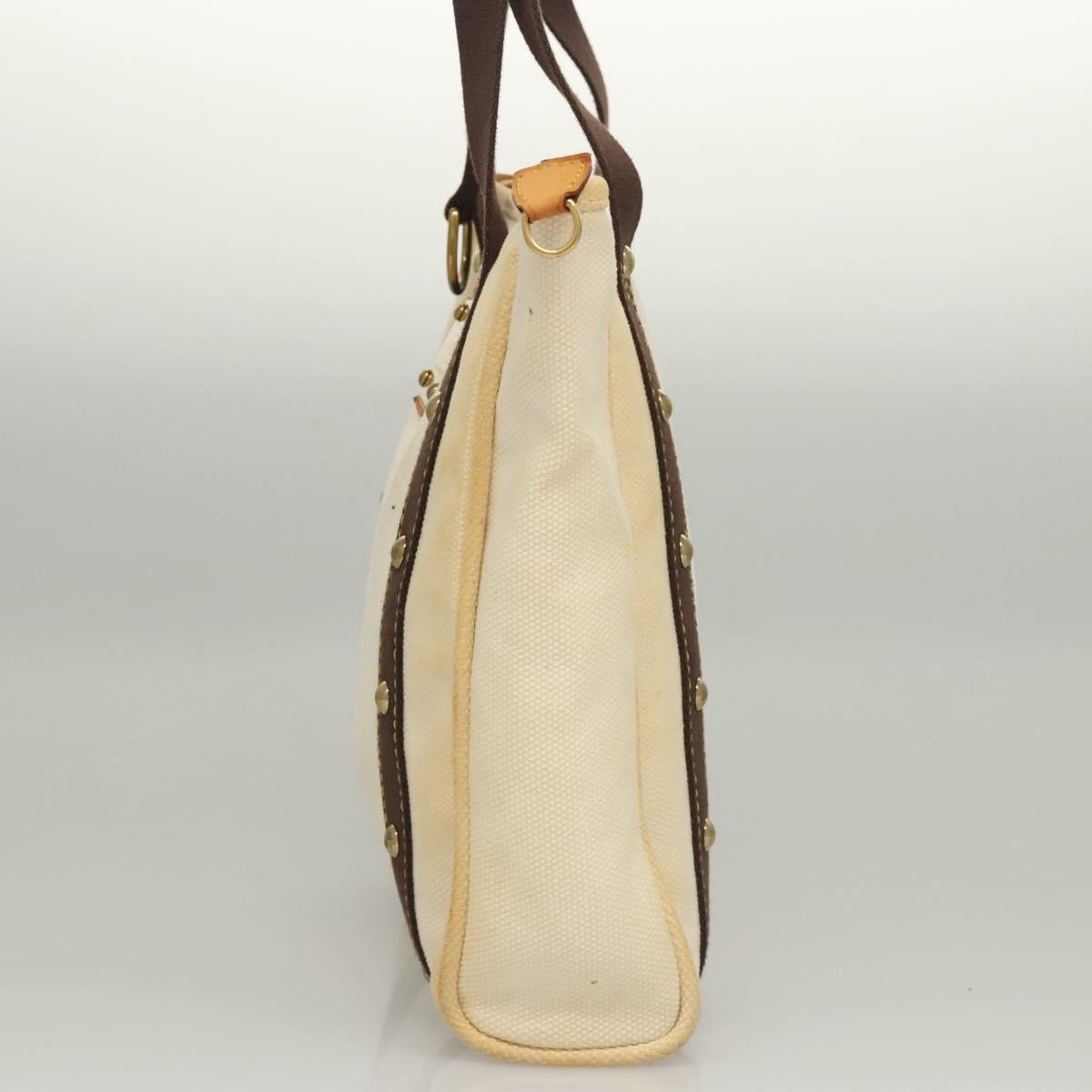 Louis Vuitton Antigua Tote Canvas, WHITE, CANVAS, Tote bag