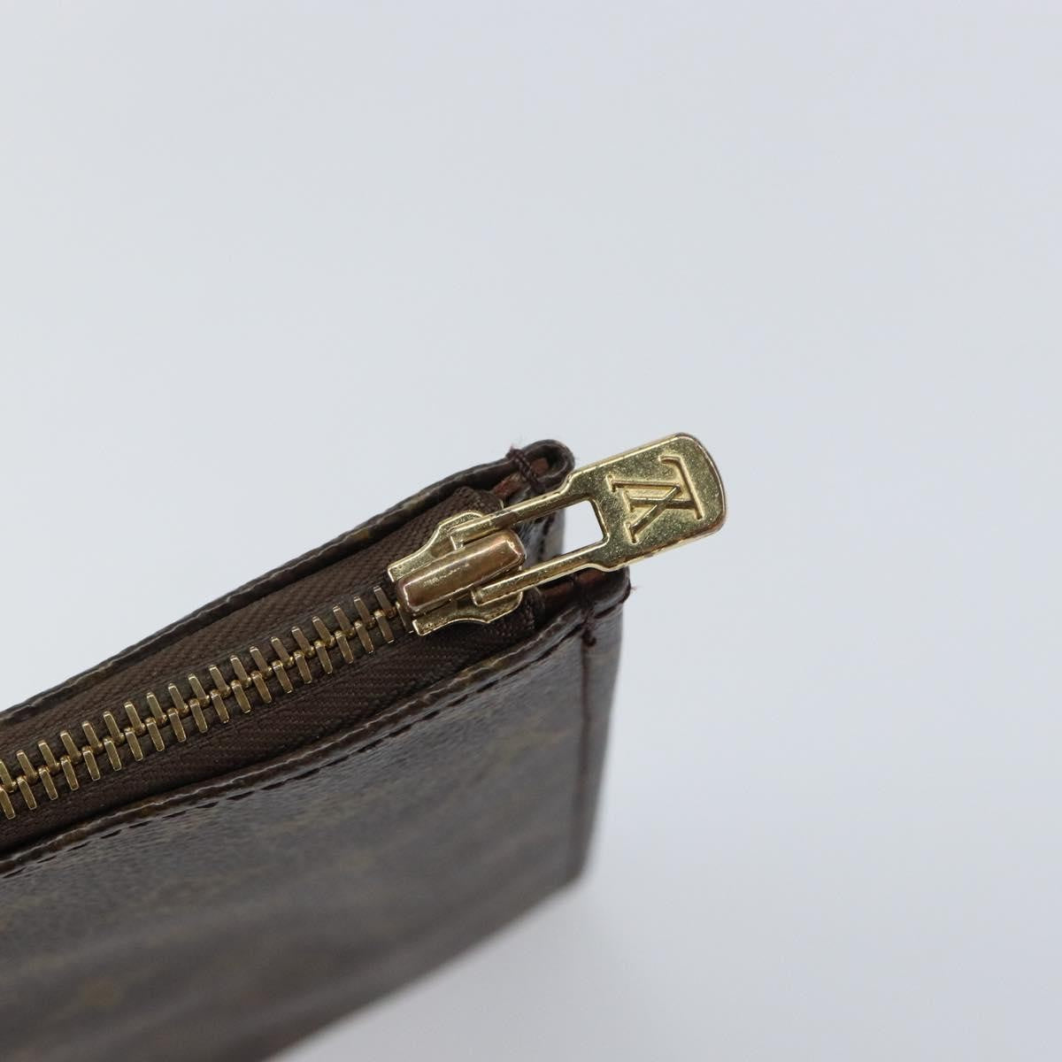 Louis Vuitton Poche Documents Monogram Canvas, BROWN, CANVAS, Clutche & pouche