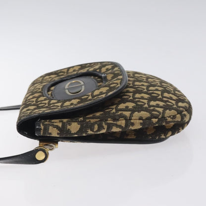 Christian Dior Vintage Flap Crossbody Bag Canvas, NAVY, CANVAS, Shoulder bag