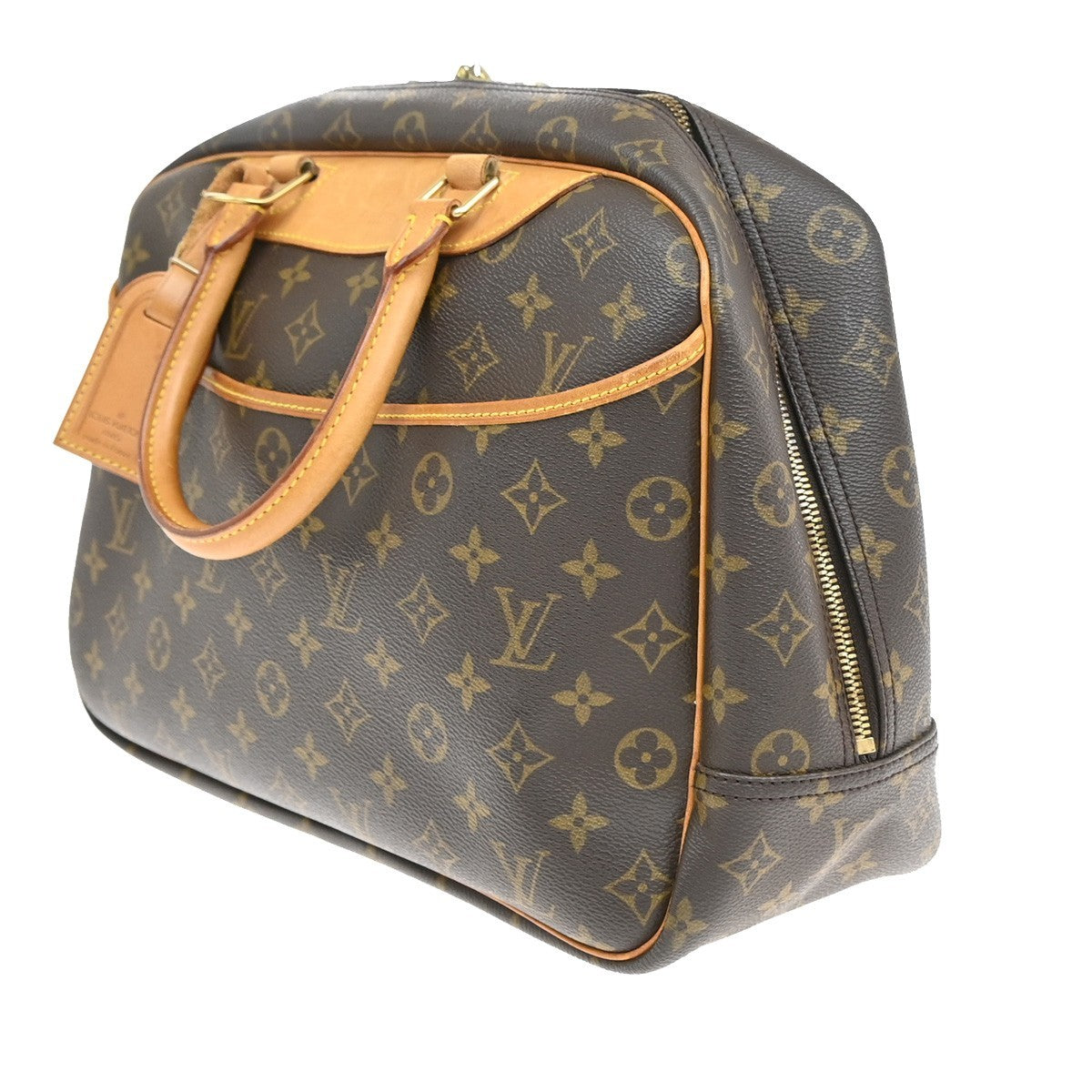 Louis Vuitton Deauville Handbag Monogram Canvas, BROWN, CANVAS, Handbag