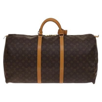 Louis Vuitton Keepall Bag Monogram Canvas, BROWN, CANVAS, Travel bag