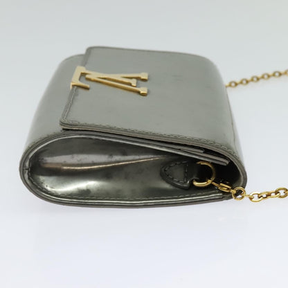 Louis Vuitton Chain Louise Clutch Patent, SILVER, PATENT_LEATHER, Clutche & pouche