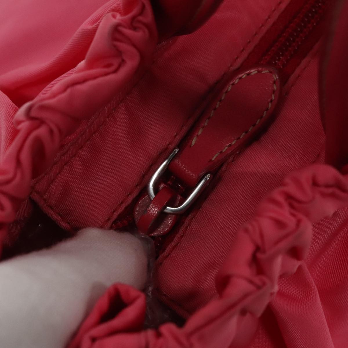 Prada Bow Convertible Tote Tessuto, PINK, NYLON, Tote bag