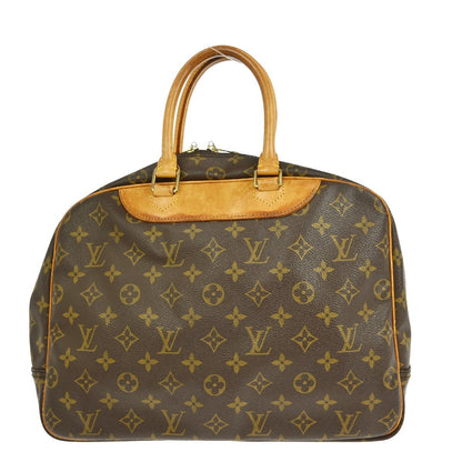 Louis Vuitton Deauville Handbag Monogram Canvas, BROWN, CANVAS, Handbag