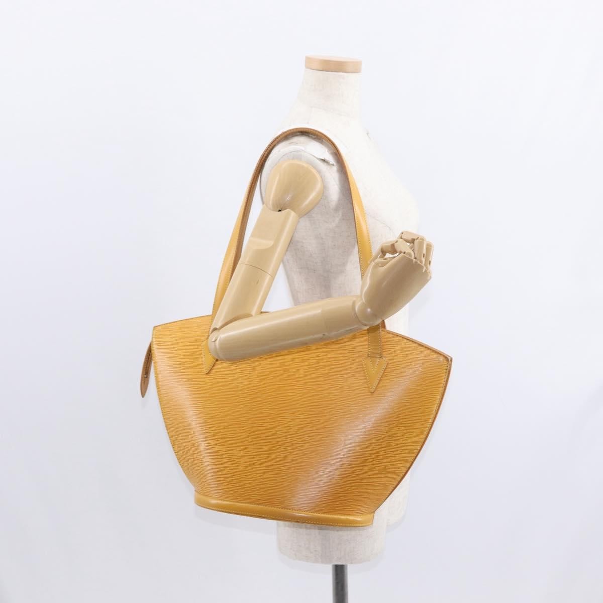 Louis Vuitton Saint Jacques Handbag Epi Leather, YELLOW, LEATHER, Shoulder bag