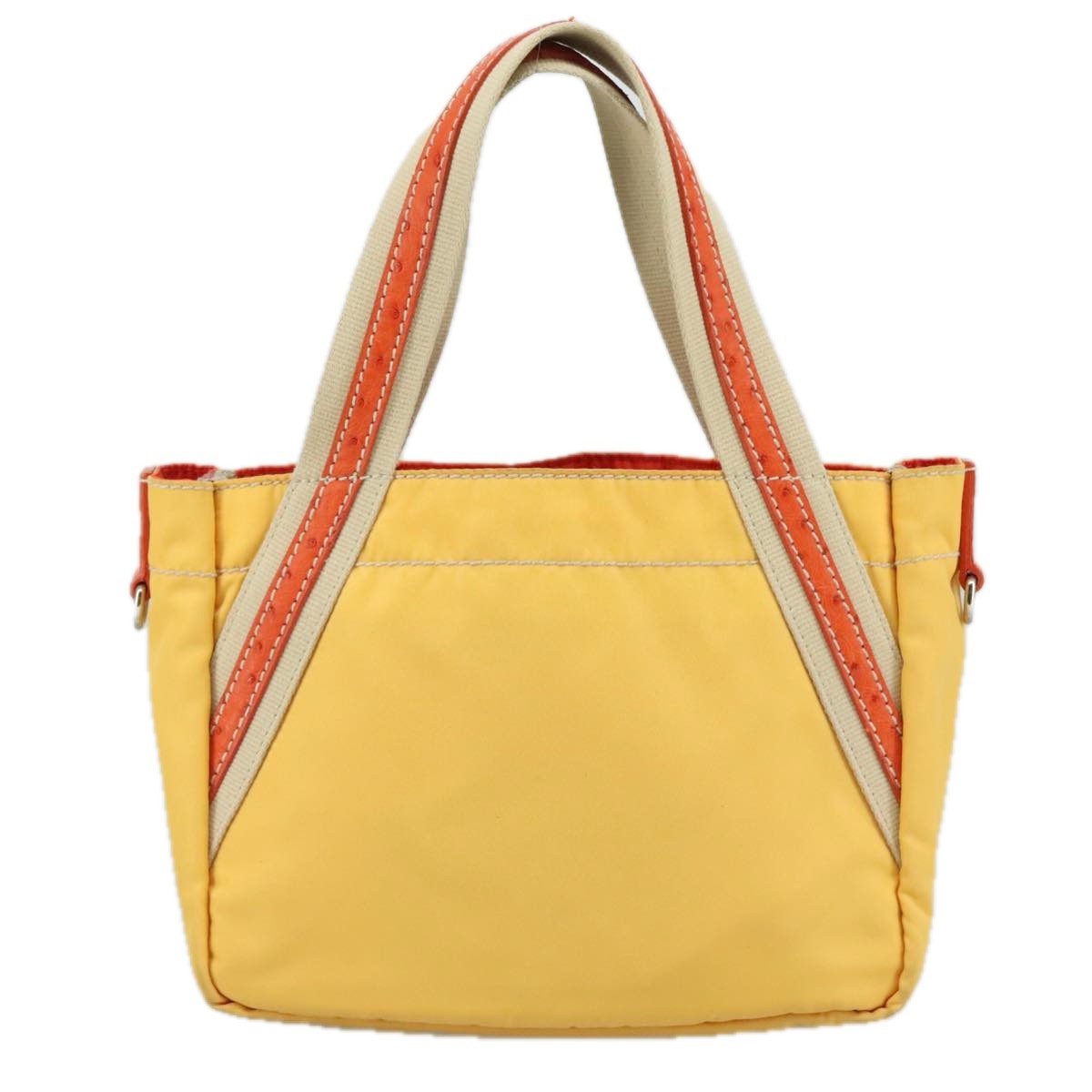 Prada Vintage Handbag Tessuto, YELLOW, NYLON, Handbag