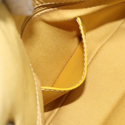 Chanel Just Mademoiselle Bag Quilted Aged Calfskin, YELLOW, LEATHER, Shoulder bag