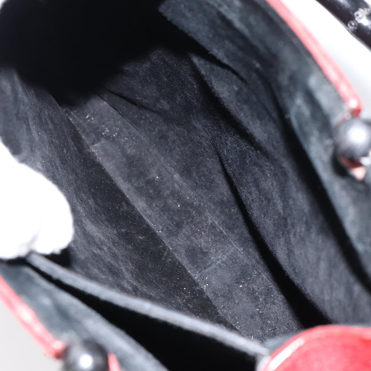 Gucci Vintage Bamboo Handle Bag Leather, RED, LEATHER, Handbag