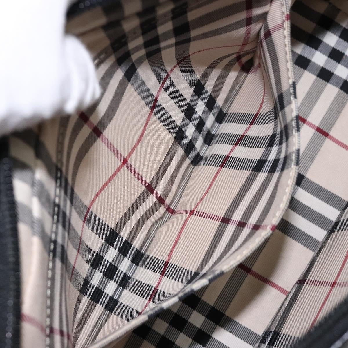 Burberry Vintage Handbag Leather, BLACK, LEATHER, Handbag