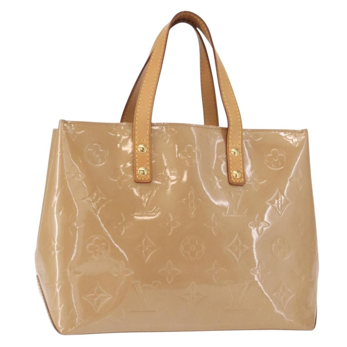 Louis Vuitton Reade Handbag Monogram Vernis, BEIGE, PATENT_LEATHER, Handbag