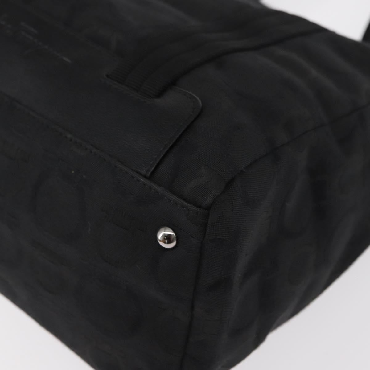 Salvatore Ferragamo Gancini Tote Gancini Canvas, BLACK, CANVAS, Tote bag