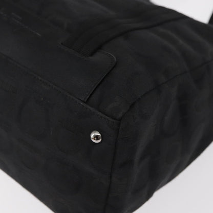 Salvatore Ferragamo Gancini Tote Gancini Canvas, BLACK, CANVAS, Tote bag