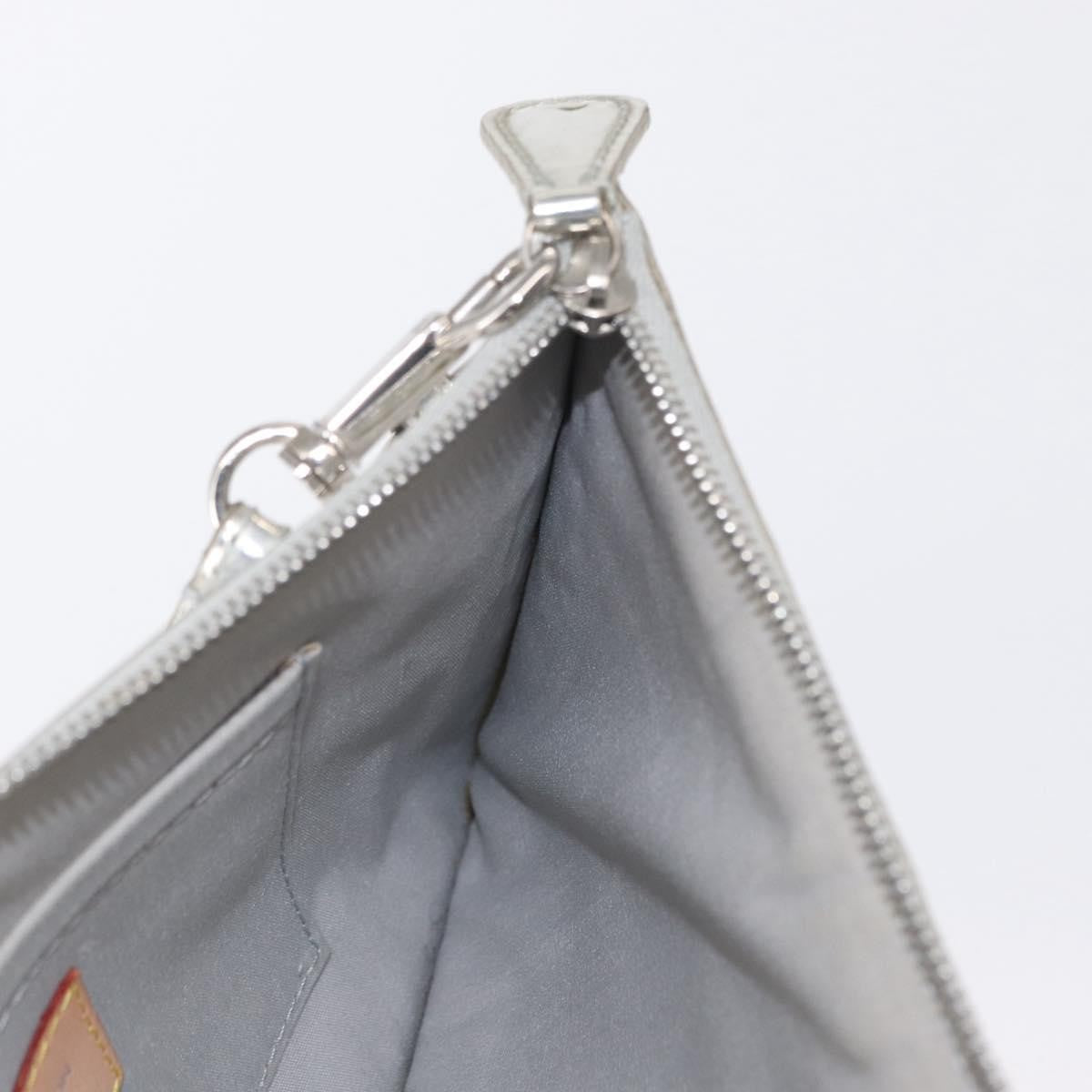 Louis Vuitton Pochette Clutch Monogram Miroir PVC, SILVER, PVC, Clutche & pouche