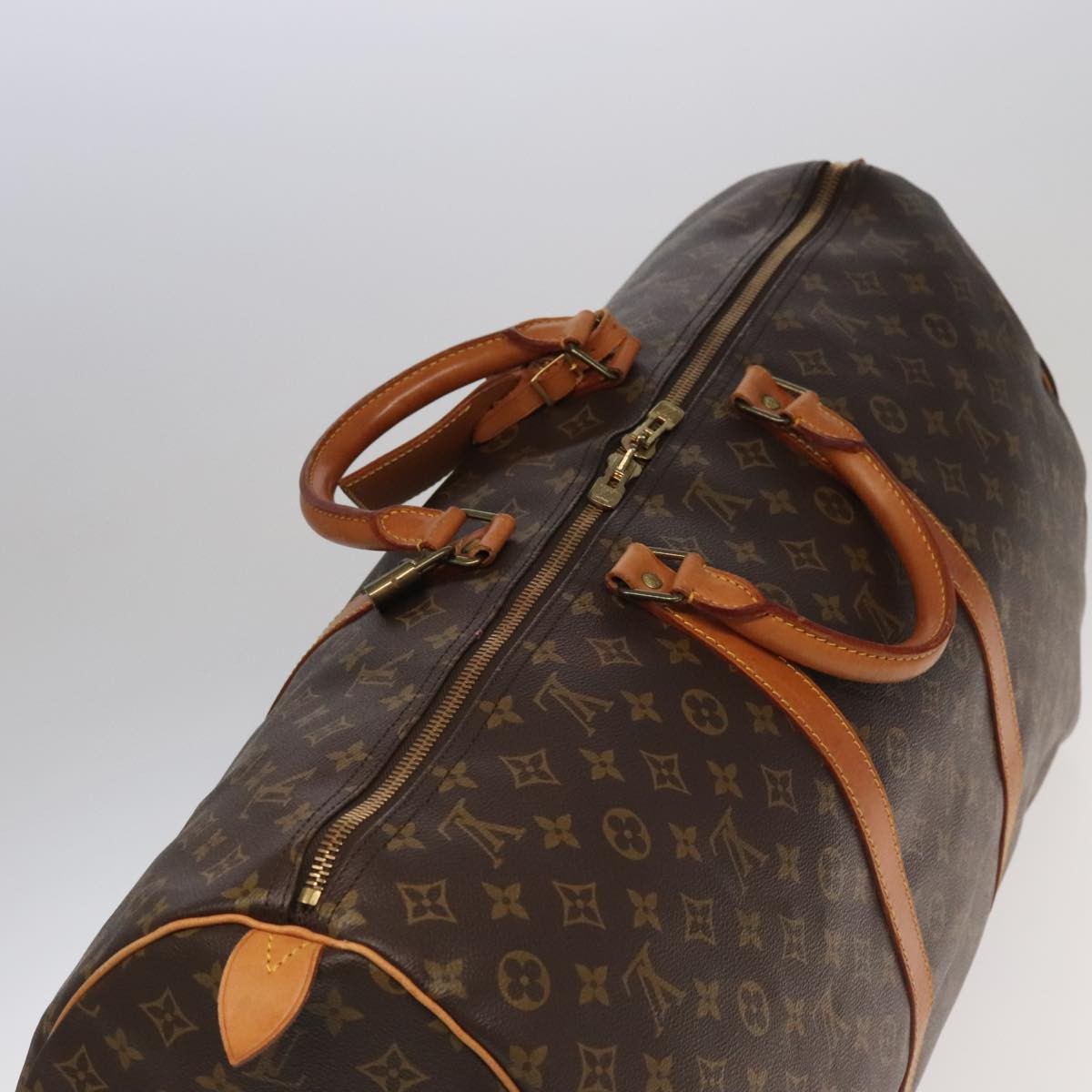 Louis Vuitton Keepall Bag Monogram Canvas, BROWN, CANVAS, Travel bag