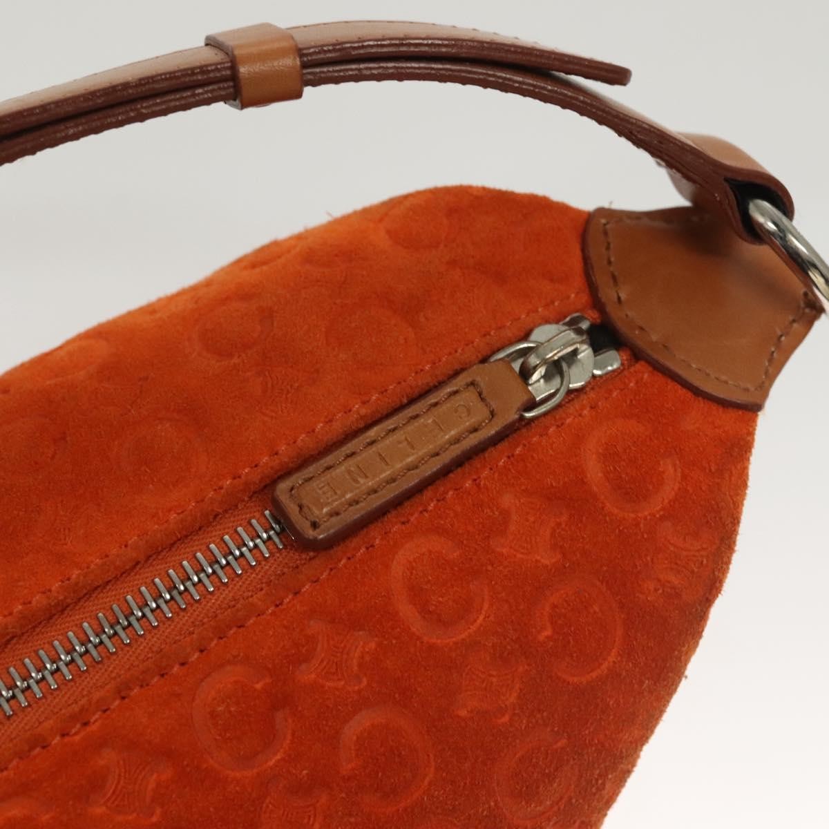 Celine C Macadam Handbag Suede, ORANGE, SUEDE, Handbag