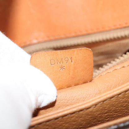 Celine Vintage Macadam Shoulder Bag Canvas and Leather, BROWN, CANVAS, Shoulder bag