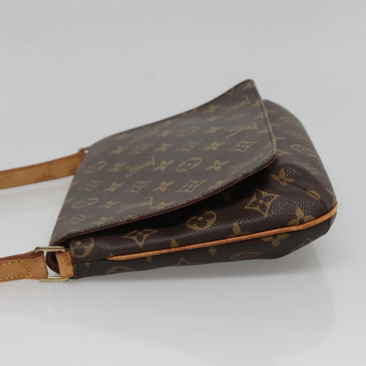 Louis Vuitton Musette Tango Handbag Monogram Canvas, BROWN, CANVAS, Handbag