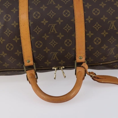 Louis Vuitton Keepall Bag Monogram Canvas, BROWN, CANVAS, Travel bag