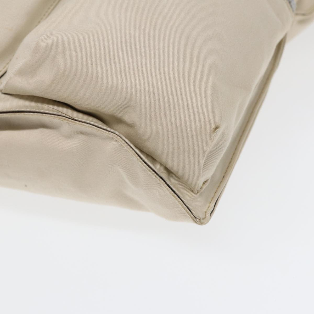 Fendi Vintage Double Pocket Zip Shoulder Bag Canvas, BEIGE, CANVAS, Shoulder bag