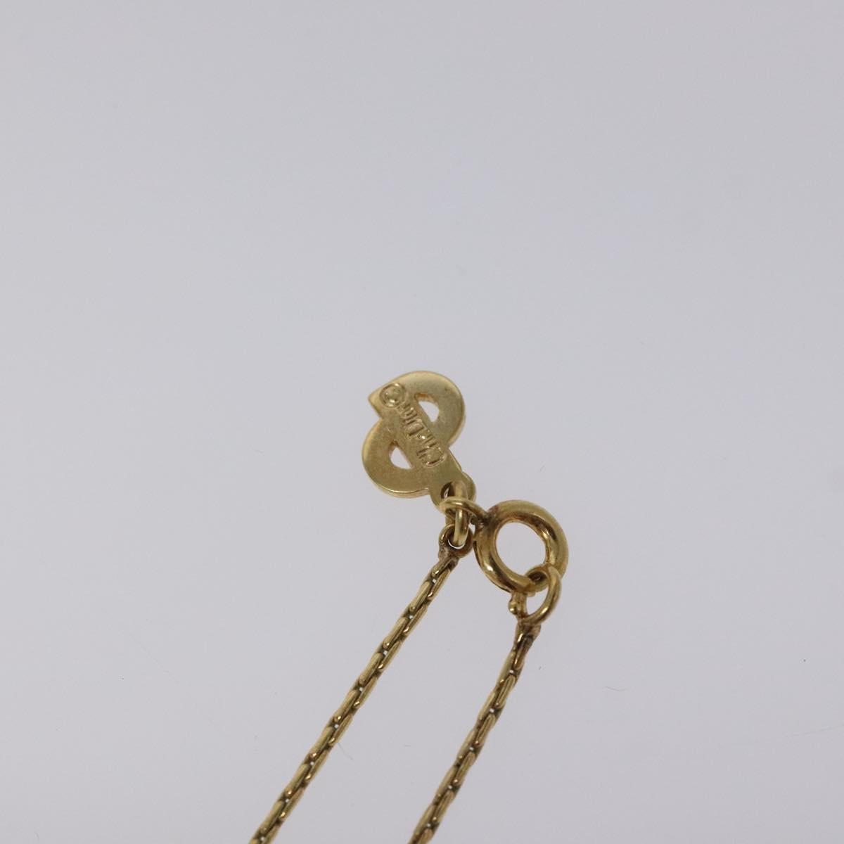 Christian Dior Heart Charm Necklace Metal, GOLD, METAL, Necklace