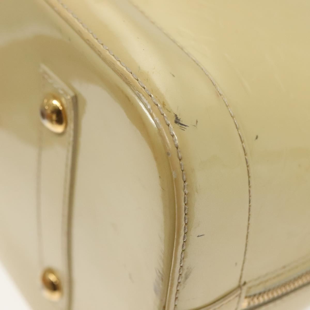 Louis Vuitton Alma Handbag Monogram Vernis, BEIGE, PATENT_LEATHER, Handbag
