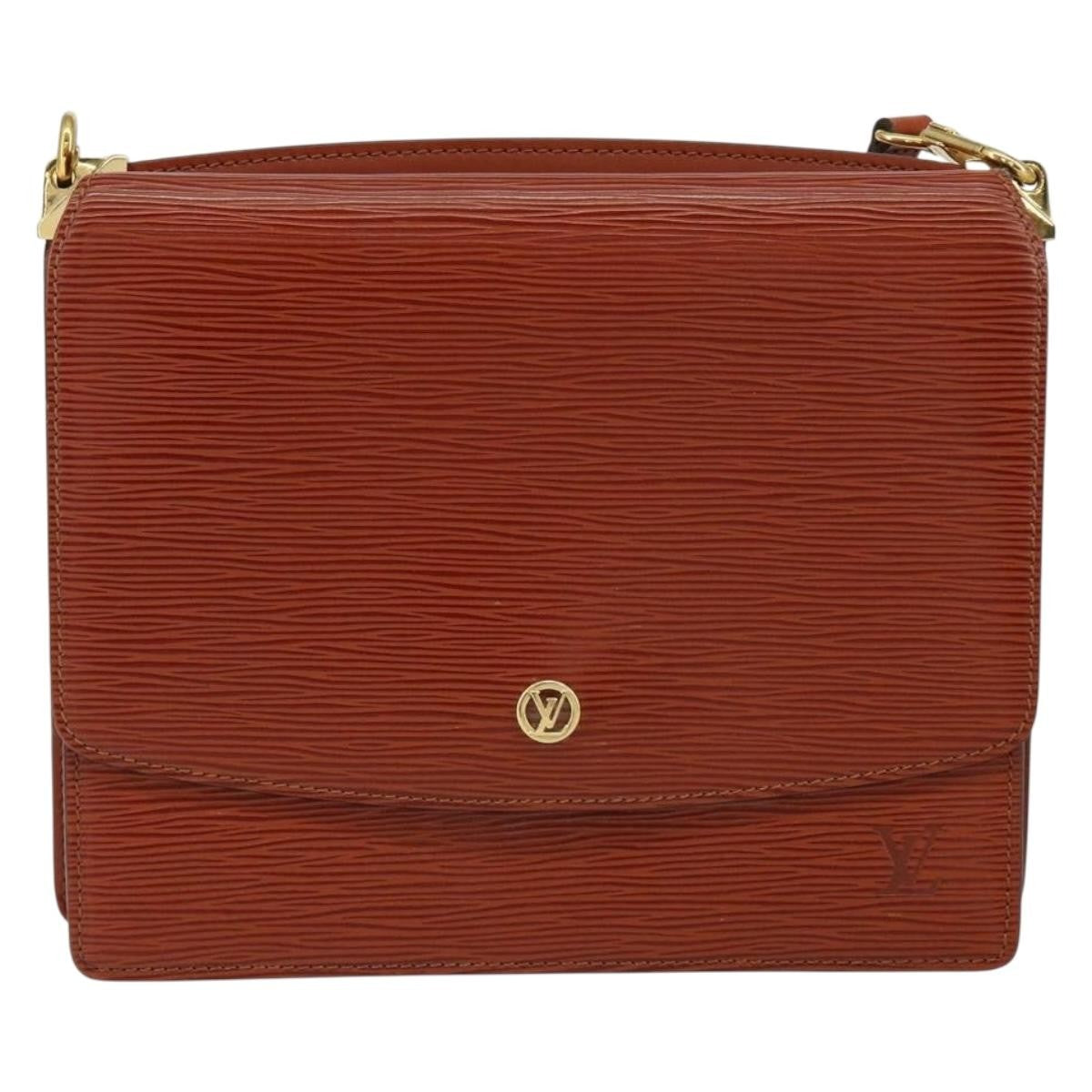 Louis Vuitton Grenelle Shoulder Bag Epi Leather, BROWN, LEATHER, Shoulder bag