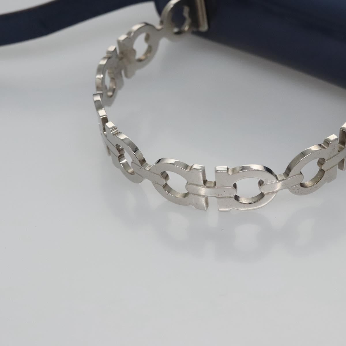 Salvatore Ferragamo Gancini handbag Patent leather, BLUE, PATENT_LEATHER, Handbag