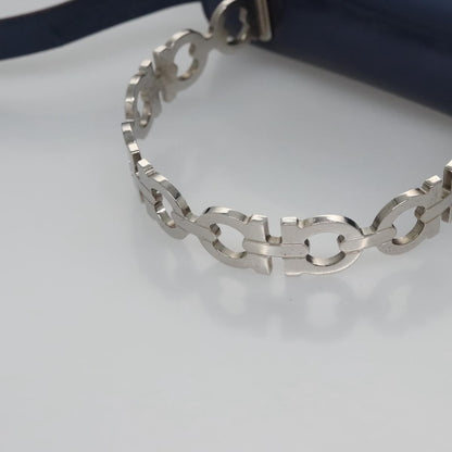 Salvatore Ferragamo Gancini handbag Patent leather, BLUE, PATENT_LEATHER, Handbag