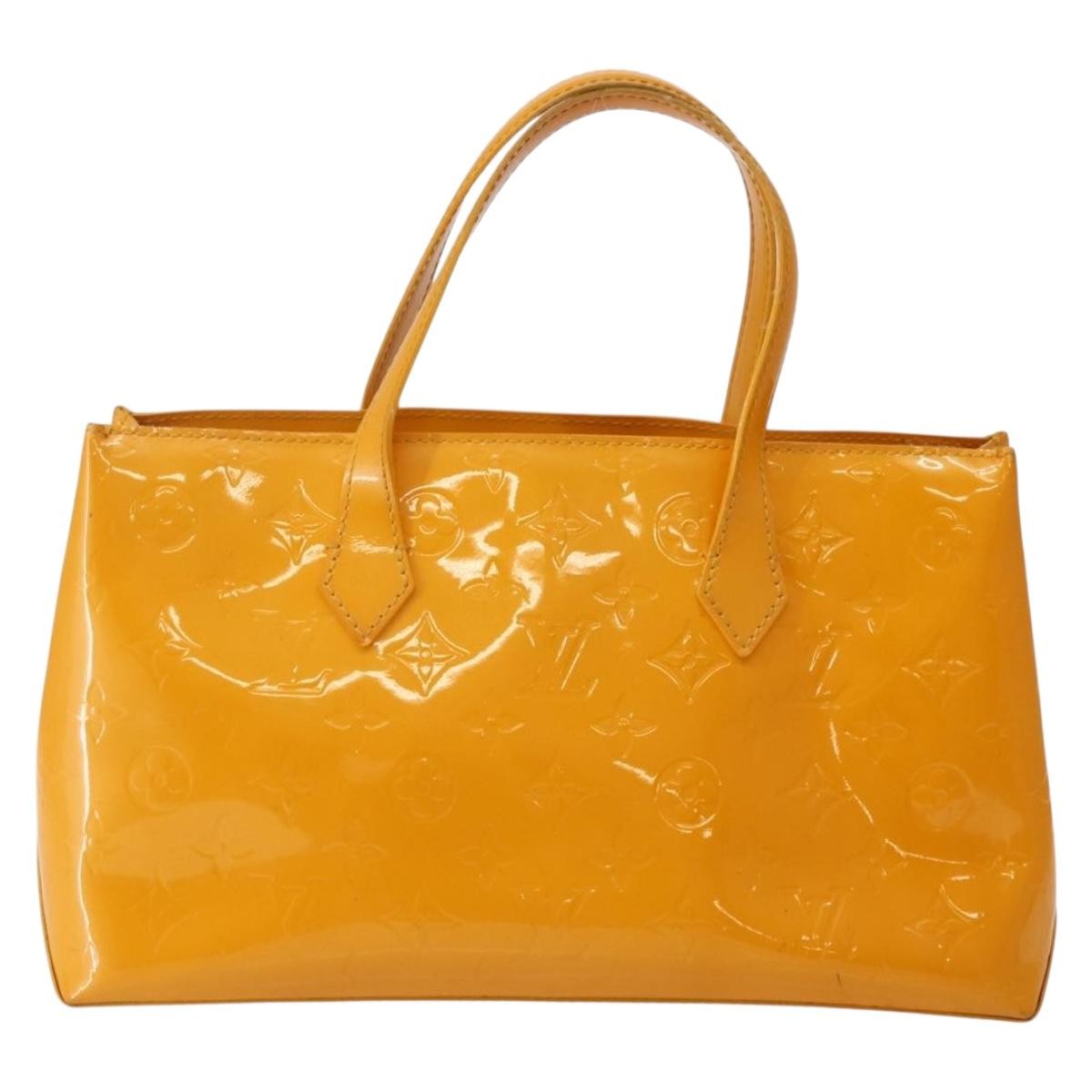 Louis Vuitton Wilshire Handbag Monogram Vernis, YELLOW, PATENT_LEATHER, Handbag