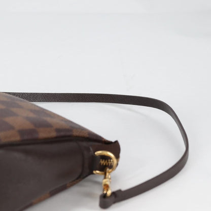 Louis Vuitton Trousse Make Up Bag Damier, BROWN, CANVAS, Clutche & pouche