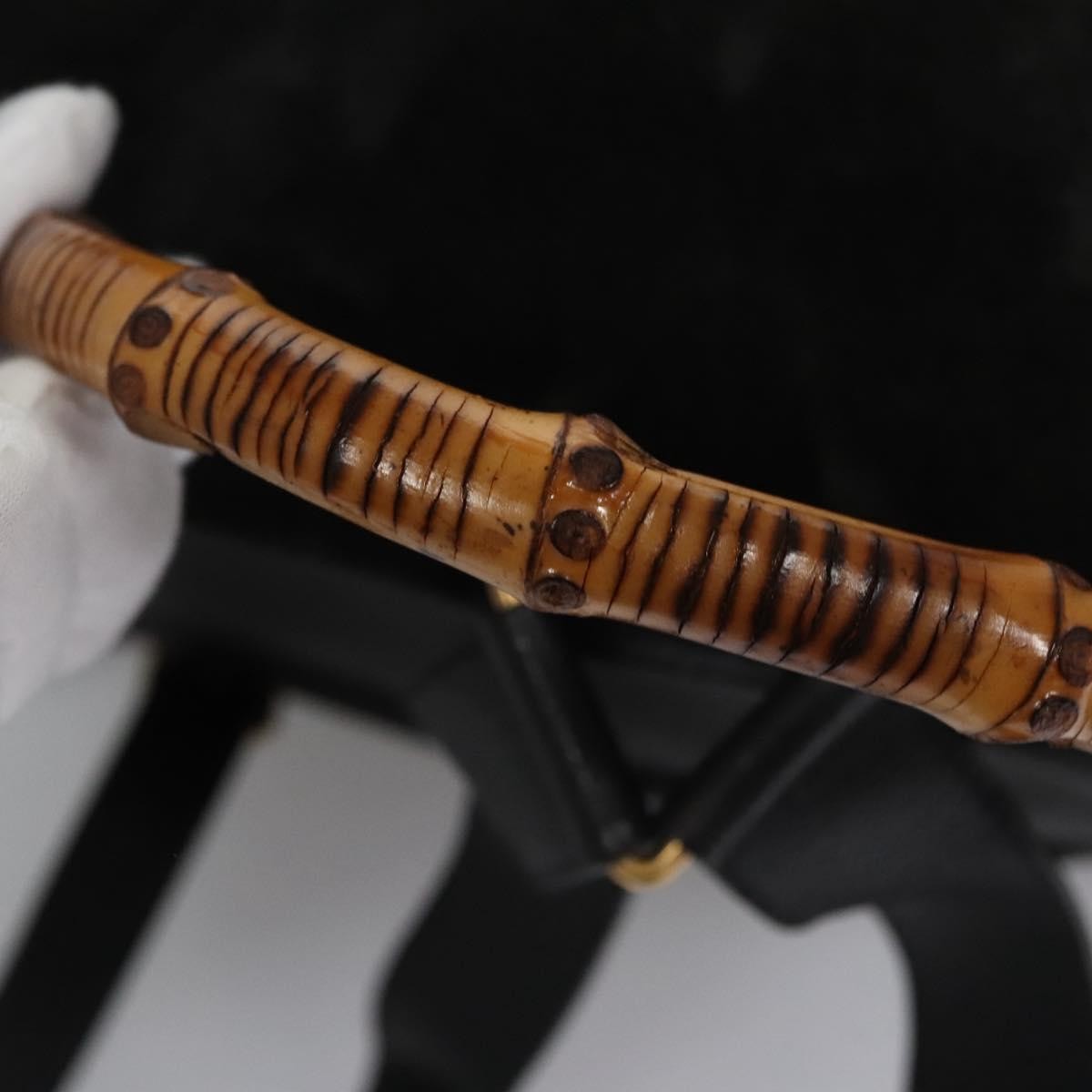 Gucci Vintage Bamboo Backpack Suede, BLACK, SUEDE, Backpack