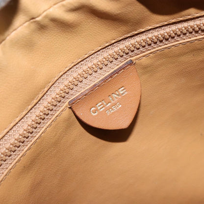 Celine Vintage Macadam Shoulder Bag Canvas and Leather, BROWN, CANVAS, Shoulder bag