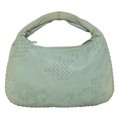 Bottega Veneta Veneta Hobo Lether with intrecciato detail, BLUE, LEATHER, Handbag