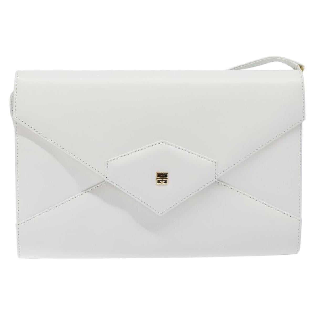 Givenchy Vintage 4G shoulder bag Leather, WHITE, LEATHER, Shoulder bag