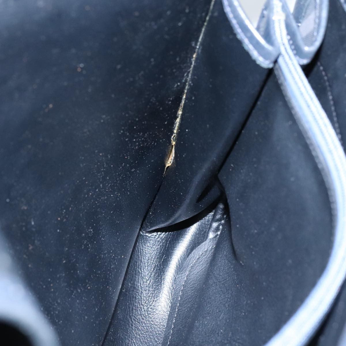 Burberry Nova Check Tote Leather, NAVY, CANVAS, Tote bag