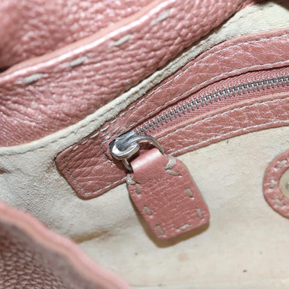 Fendi Vintage Selleria Flap Bag Leather, PINK, LEATHER, Shoulder bag