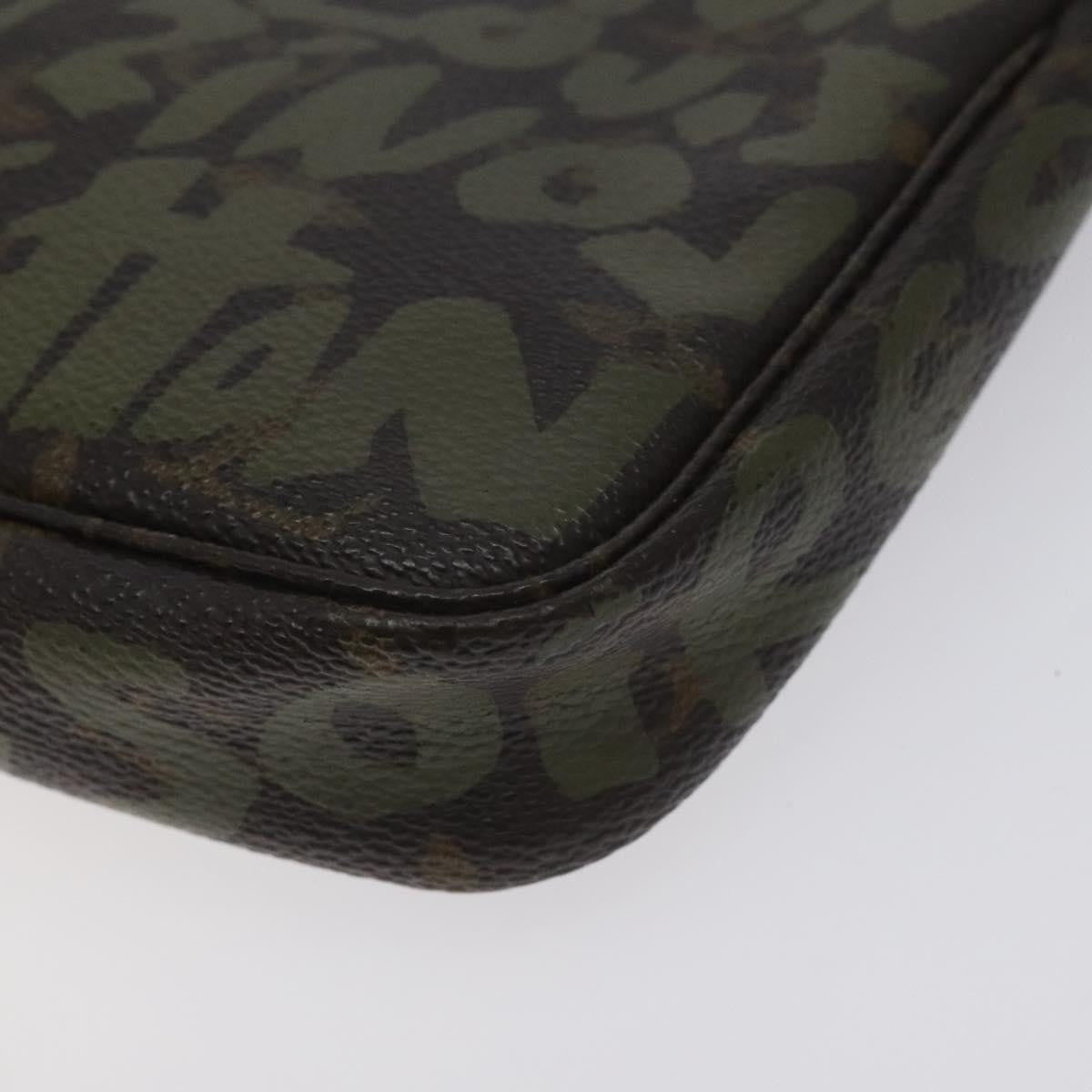 Louis Vuitton Pochette Accessoires Limited Edition Monogram Graffiti, KHAKI, CANVAS, Clutche & pouche