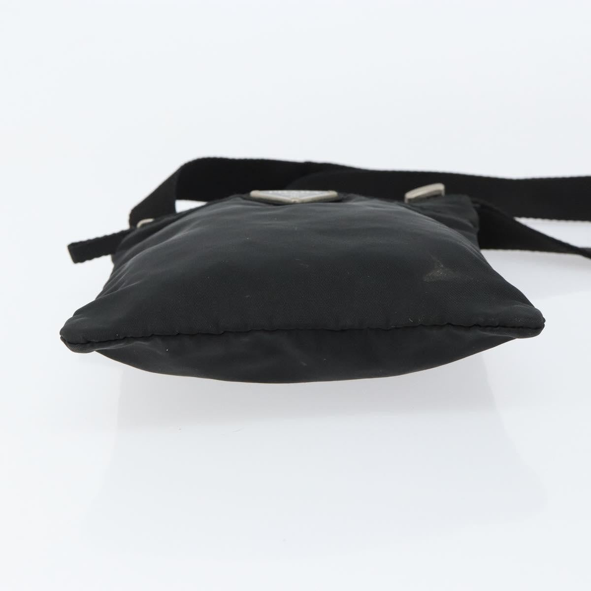 Prada Flat Messenger Bag Tessuto, BLACK, NYLON, Shoulder bag